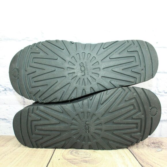 UGG Australia Jocelin Black Leather Shearling Lined Winter Boots Size 7 - Picture 9 of 9